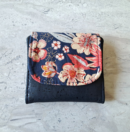 Mini portefeuille bouquets d'automne - liège marine